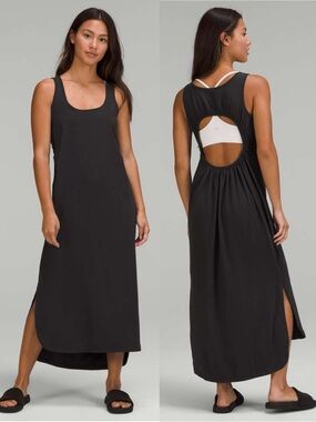 Lululemon Pima Cotton Open-Back Midi Dress